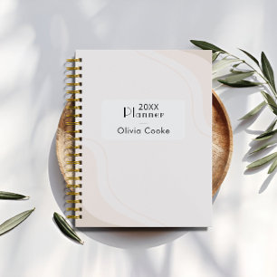 Boho Moderne Planificateur Annuel Avec Nom Personn