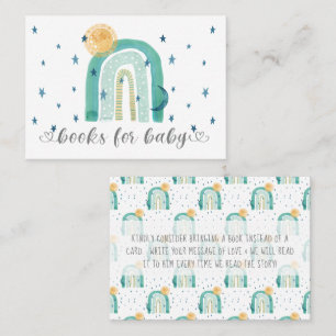 Boho Moderne Rainbow-Aquamarine Bücher für die Bab Visitenkarte