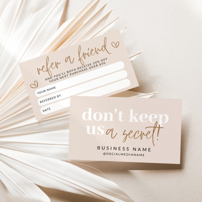 Boho Moderne Référer Une Carte Coupon De Réduction (Boho Refer A Friend Discount Card)