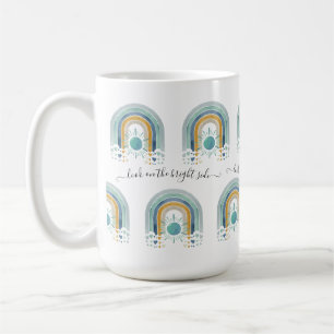 BOHO Moderner Regenbogen Sonne Herz Wasserfarbe Bl Kaffeetasse