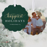 Boho Modernes Family Foto Ornament Karte<br><div class="desc">NEU! Die Foto-Schmuckkarte der Familie ist eine moderne Art,  eine Urlaubskarte zu schenken,  die auf dem Baum aufgehängt werden kann! Personalisieren Sie Ihre Texte und Ihr Foto.</div>