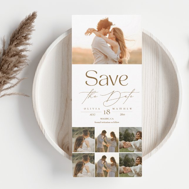 Boho Modernes Foto Wedding Rettet die Termine Save The Date (Von Creator hochgeladen)