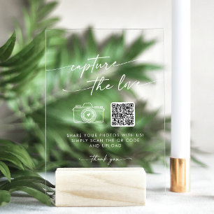 Boho Modernes Weiß Capture the Liebe Wedding Acrylschild