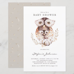 Boho Mommy und Baby Owl Baby Sprinkle Einladung