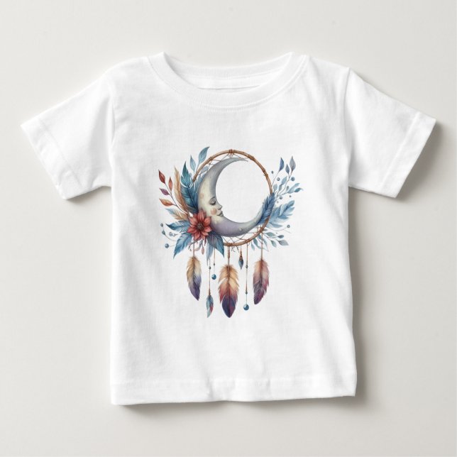 Boho Mond Baby T-Shirt (Vorderseite)