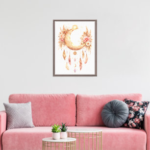Boho Mond Mystische Stimmung Leinwanddruck