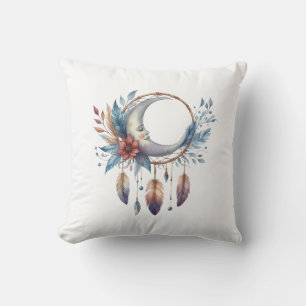 Boho-Mond-Wurfkissen Kissen