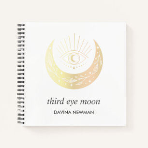 Boho Monogramm weiß Notizbuch