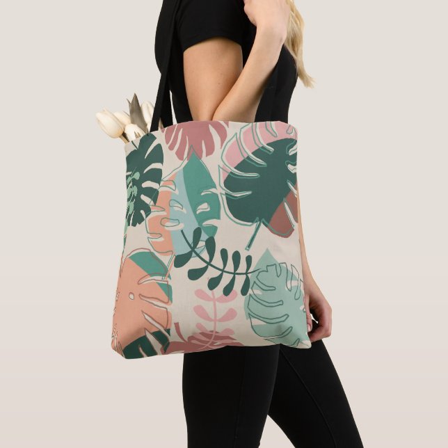 Boho Monstera Tote Bag Tasche (Von Nahem)