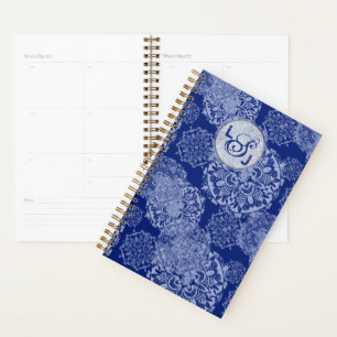 Boho Moody Blues Mandalas Monogrammé