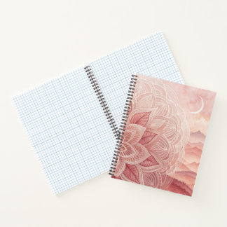Boho Moon Mandala Notebook Notizbuch