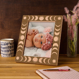 Boho Moon Phase Celestial Engraved Frame Geätzte Rahmen