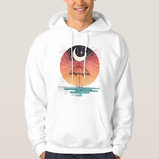 Boho Moon & Starry Rain Hoodie (Vorderseite)
