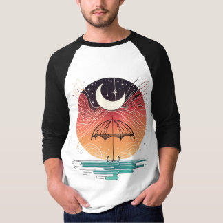 Boho Moon & Starry Rain T-Shirt