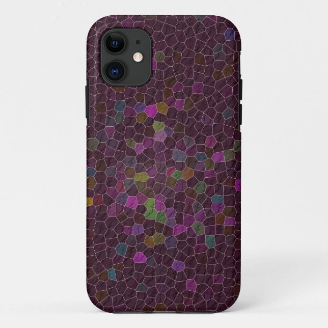 Boho Moosbeere gesteppte Fliesen-ethnische Grafik Case-Mate iPhone Hülle (Rückseite)