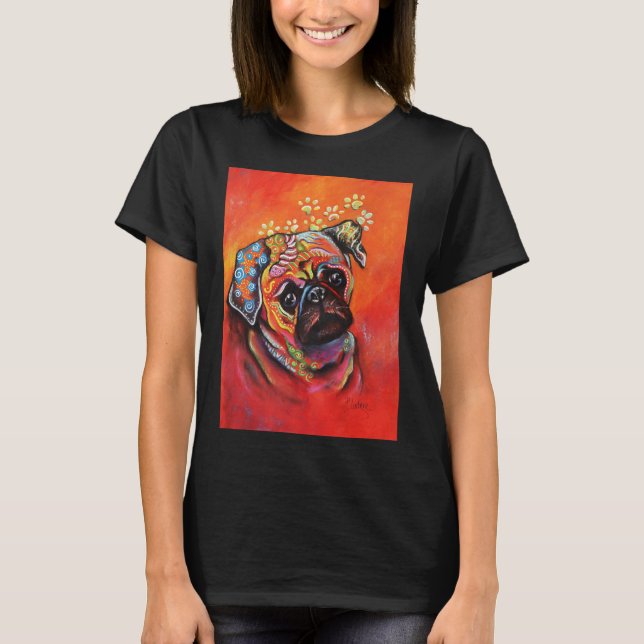Boho Mops Classic T - Shirt 677 (Vorderseite)