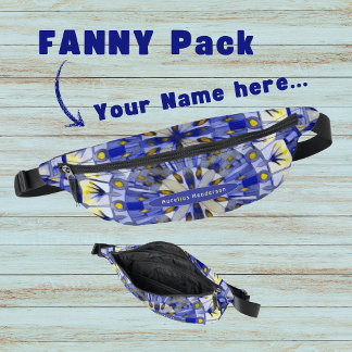 Boho Mosaic Carreaux Marine Eau Bleue - Pack Fanny