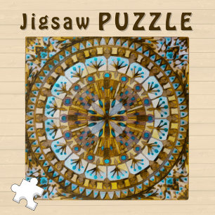 Boho-Mosaikfliese gelber Honig -