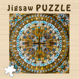 Boho-Mosaikfliese gelber Honig -