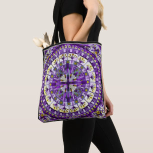 Boho-Mosaikfliese Violette Flamme - Tasche