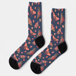 Boho Moth Pattern Design Socken