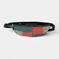 Boho Motif Patchwork rouge vert noir chien marcheu
