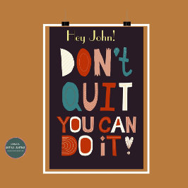 Boho Motivierend Poster Verlass dich nicht darauf,