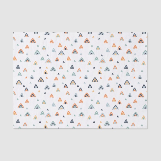 Boho Mountain Pattern Seidenpapier (Vorderseite)