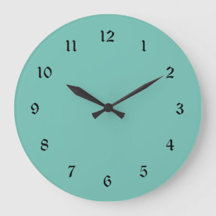 Boho Mountain Turquoise Große Wanduhr