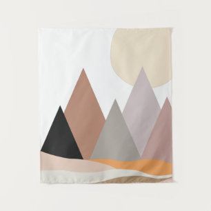 Boho Mountains Tapestry Wandteppich