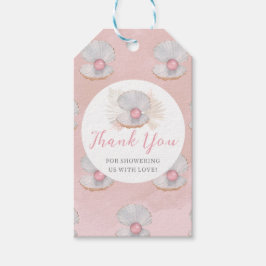 Boho Muschel Pink Pearl Ocean Baby Dusche Gefallen Geschenkanhänger