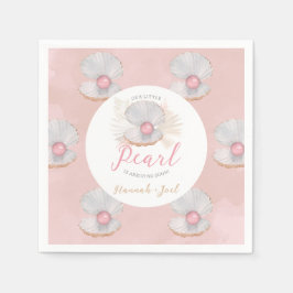 Boho Muschel Pink Pearl Ocean Baby Dusche Serviette