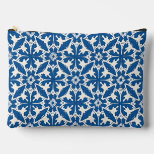 Boho-Muster in Blau – Elegant & Kühn Zubehörtasche