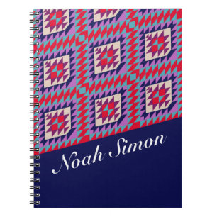 Boho-muster nahtlos bunt notizblock