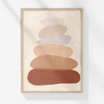 Boho Mute Neutral Abstrakt Zen Stones Art Poster<br><div class="desc">Stille mit dem "Boho Mute Neutral Abstrakt Zen Stones Art Poster". Dieses ruhige Kunstwerk besticht durch einen Stapel abstrakter, ovaler Formen, die wie ein Zen-Steinturm angeordnet sind und ein Set vor einem weichen beigen Hintergrund bilden. Das Design zeigt einen harmonischen Farbverlauf, der von tieferen Terrakottatönen zu leichteren Farbtönen übergeht und...</div>