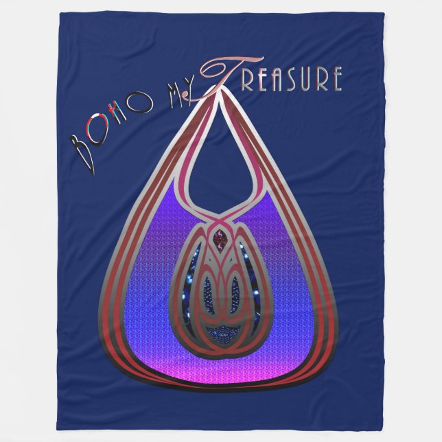 Boho My Treasure Fleecedecke (Vorderseite)
