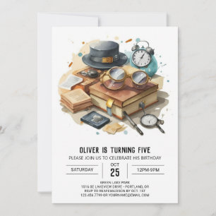 Boho Mystery Detective Birthday Einladung