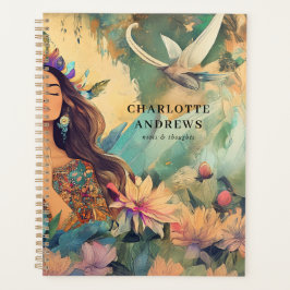 Boho Mystic Spiritual Woman Illustration  Planer