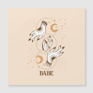 Boho Mystic Tarot Celestial Bachelorette Car Magne Magnetkarte