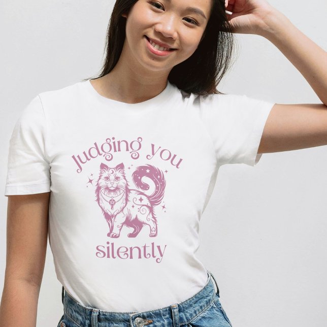 Boho Mystical Cat "Judings You Silently" Sarcastic Tri-Blend Shirt (Von Creator hochgeladen)