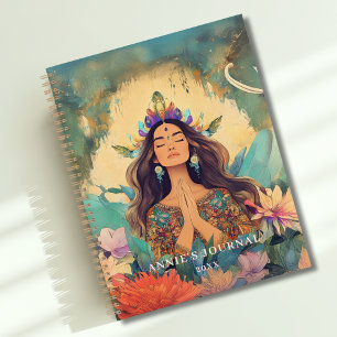 Boho-Mystik-Spiritualitäts-Illustration einer Frau Planer