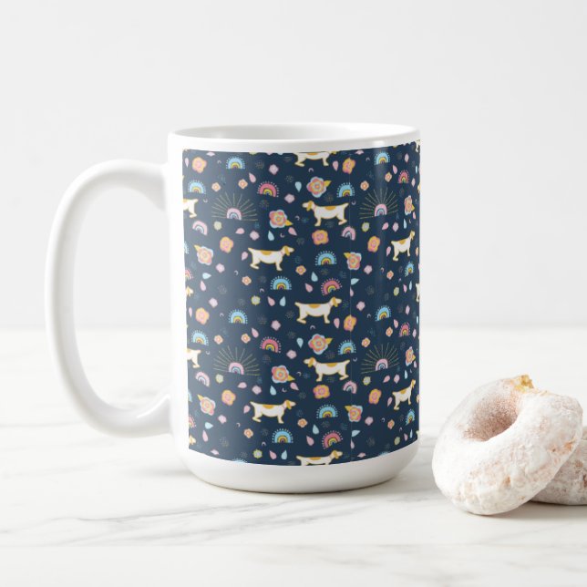 boho nahtlose abstrakte Muster-Tasse Kaffeetasse (Mit Donut)