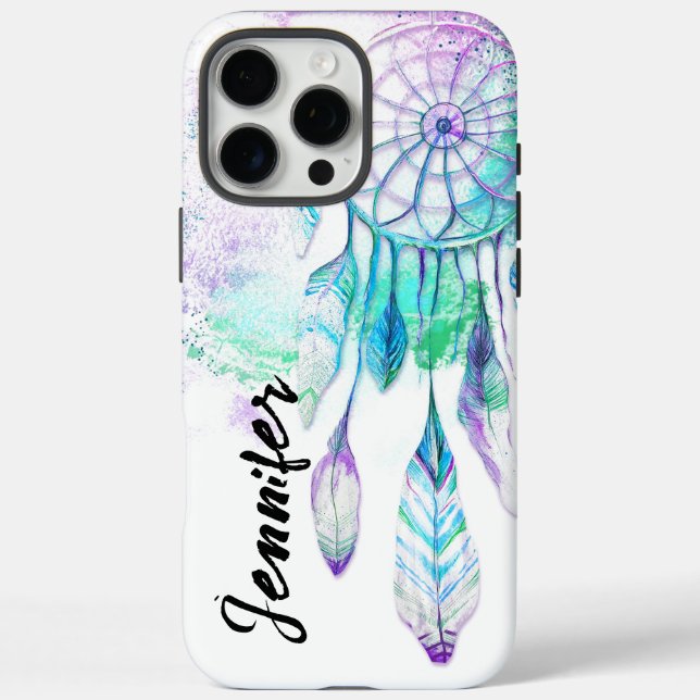 Boho Native American Dreamcatcher iPhone 16 Pro Max Hülle (Rückseite)