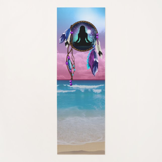 Boho Native American Yoga Matt Yogamatte (Vorderseite)