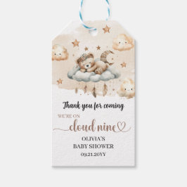 Boho nativen Federn rostige Farben Teddybärenwolke Geschenkanhänger