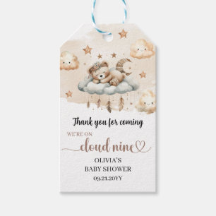 Boho nativen Federn rostige Farben Teddybärenwolke Geschenkanhänger