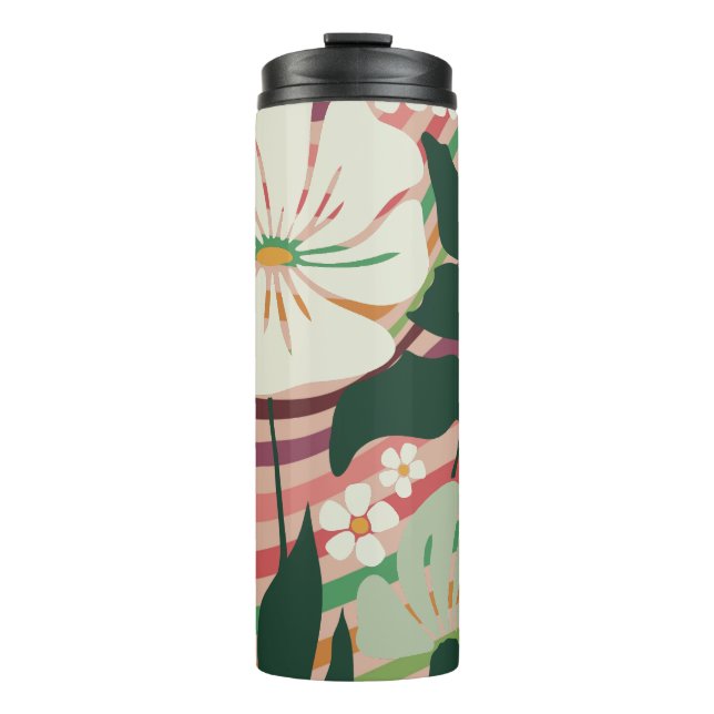 Boho Natur liebt Blumenmuster Thermosbecher (Vorderseite)