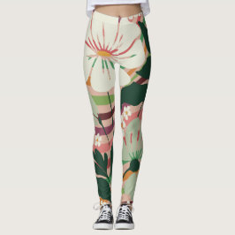 Boho Nature liebt Blumenmuster Leggings