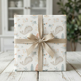 Boho-Nautik-Ozean-Baby-Shower-Geschenkpapier Geschenkpapier