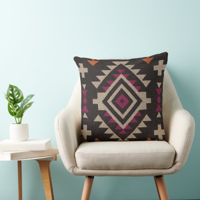Boho Navajo Tribal Throw Pillow Kissen (Stuhl )